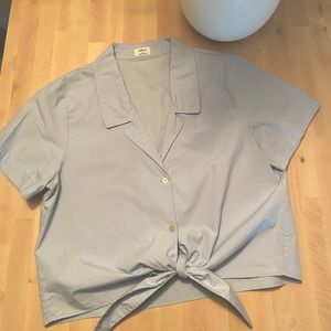 Aritzia Wilfred Tie Front Top